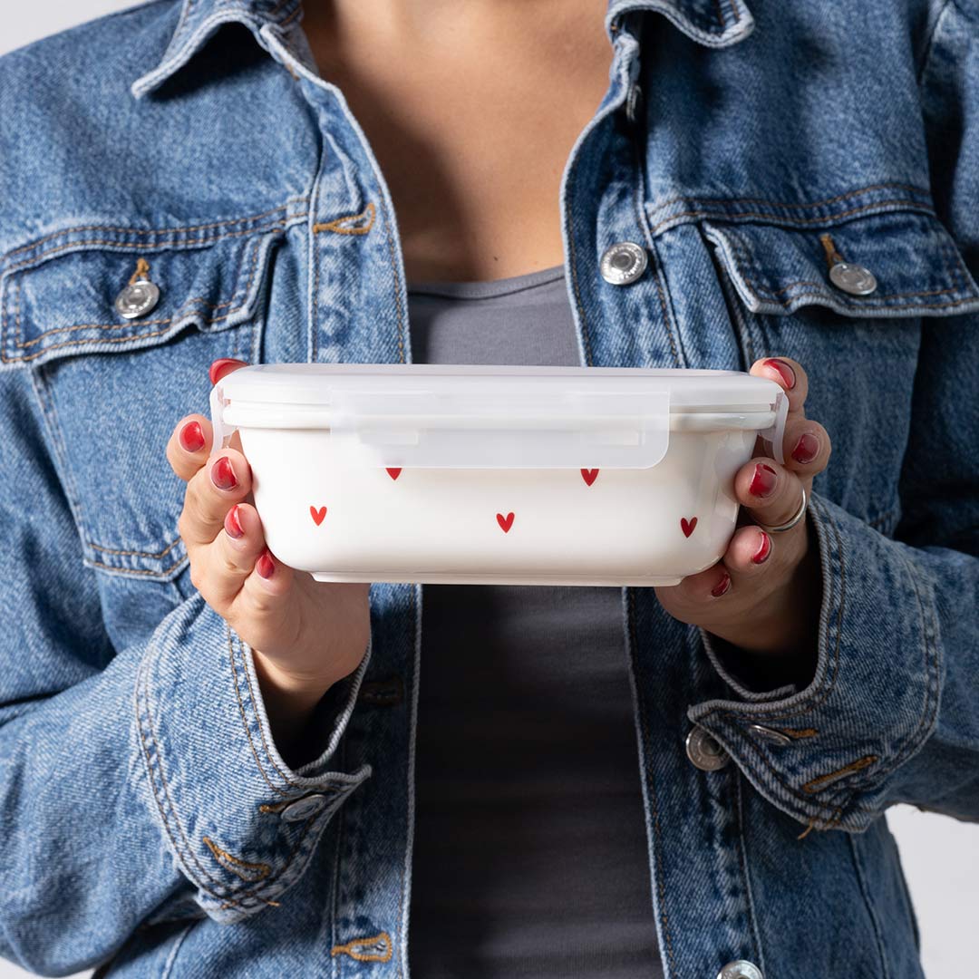 Contenitore cuoricini rossi tg m