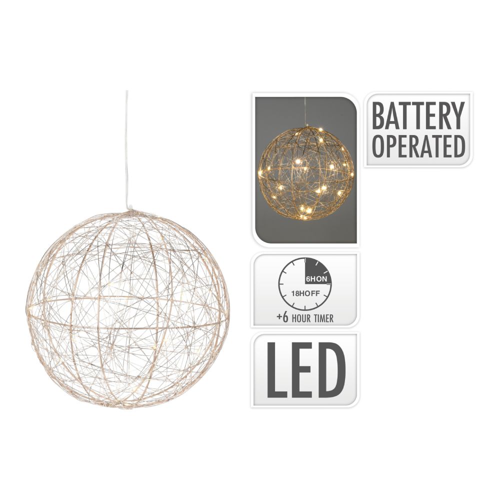 Sfera in ferro con led