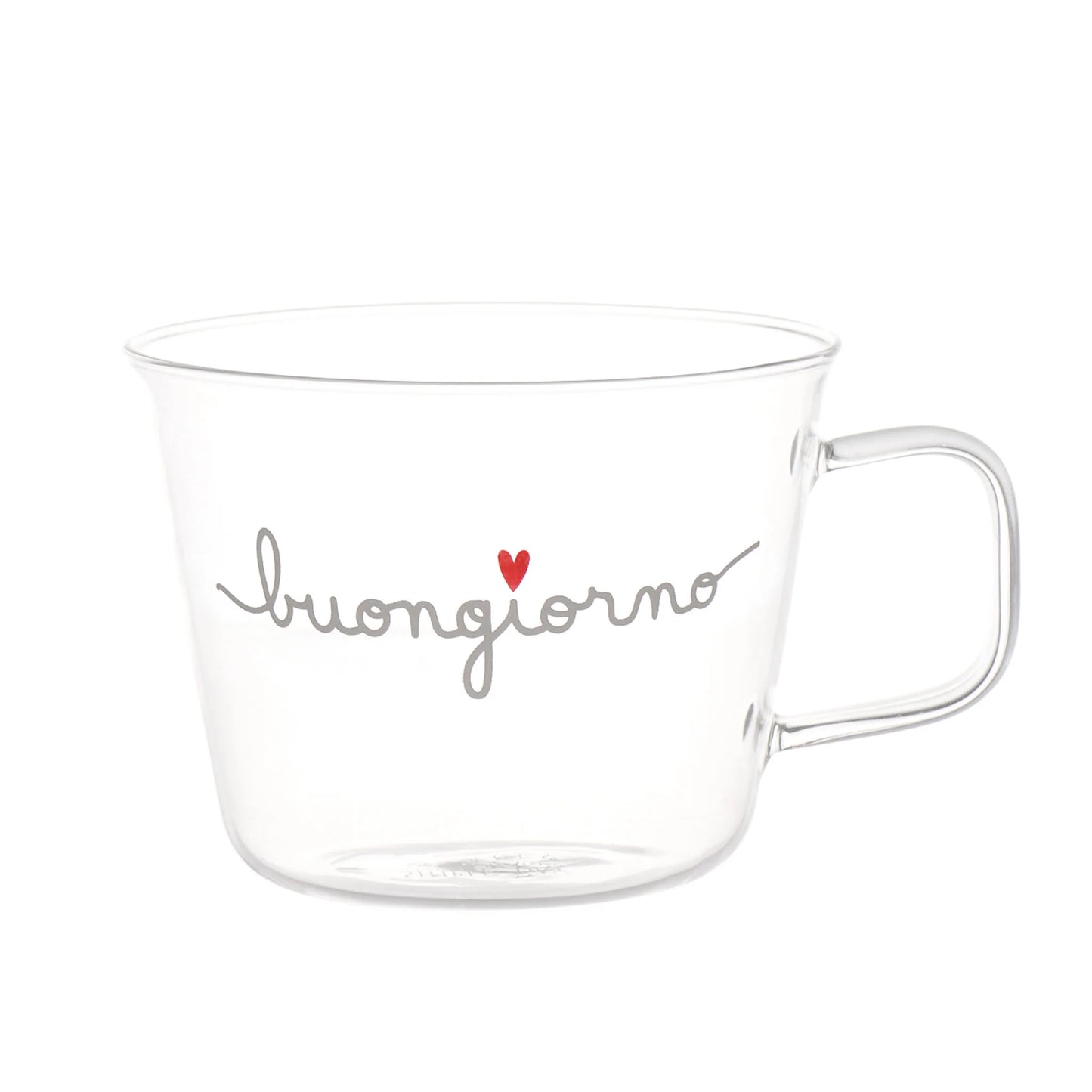 Tazza in vetro "buongiorno"