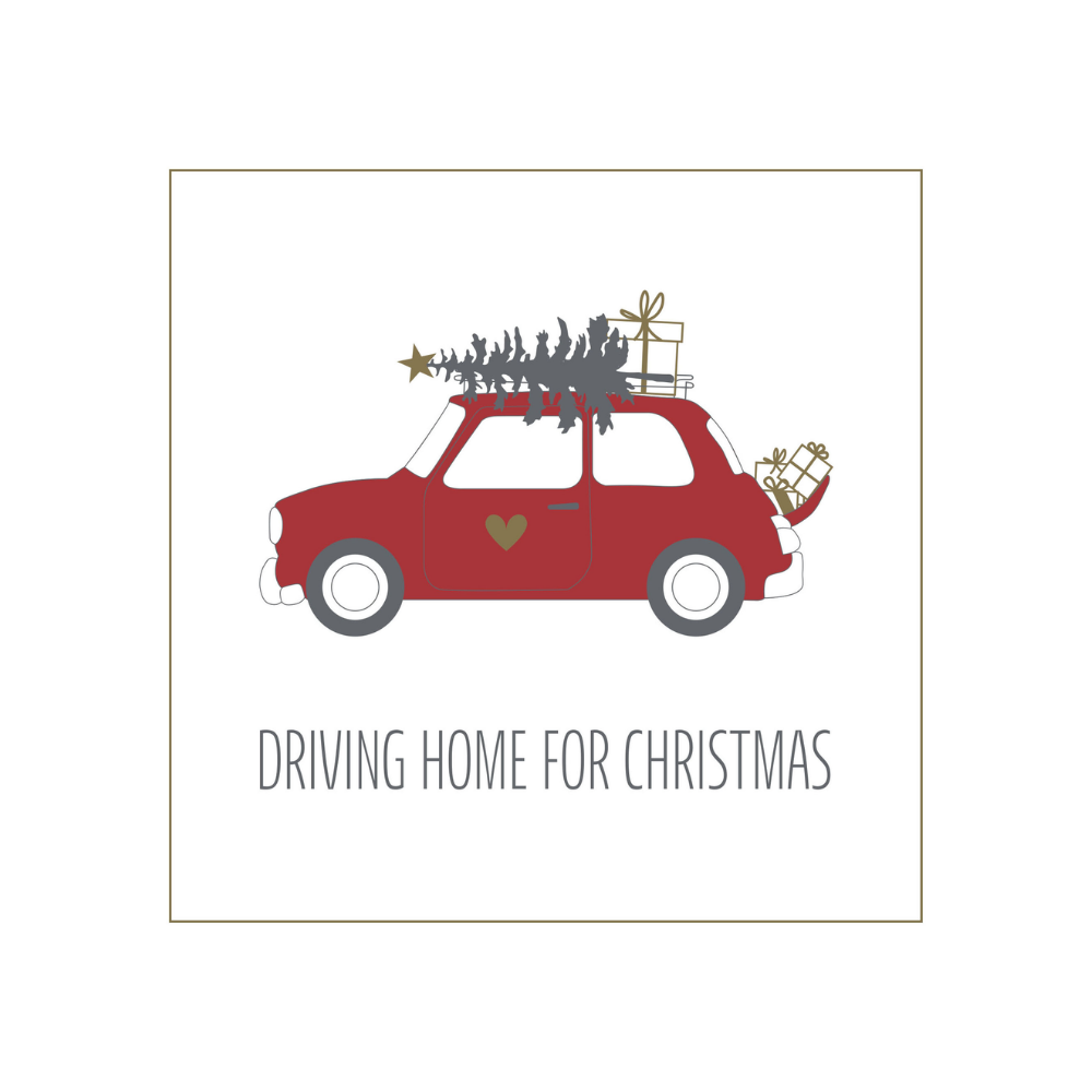 TOVAGLIOLI DI CARTA DRIVING HOME RED CAR