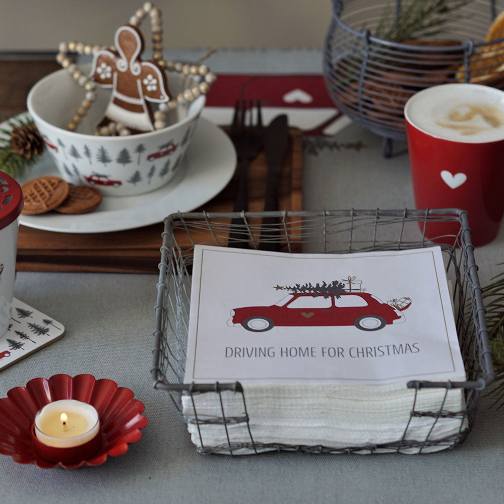 TOVAGLIOLI DI CARTA DRIVING HOME RED CAR