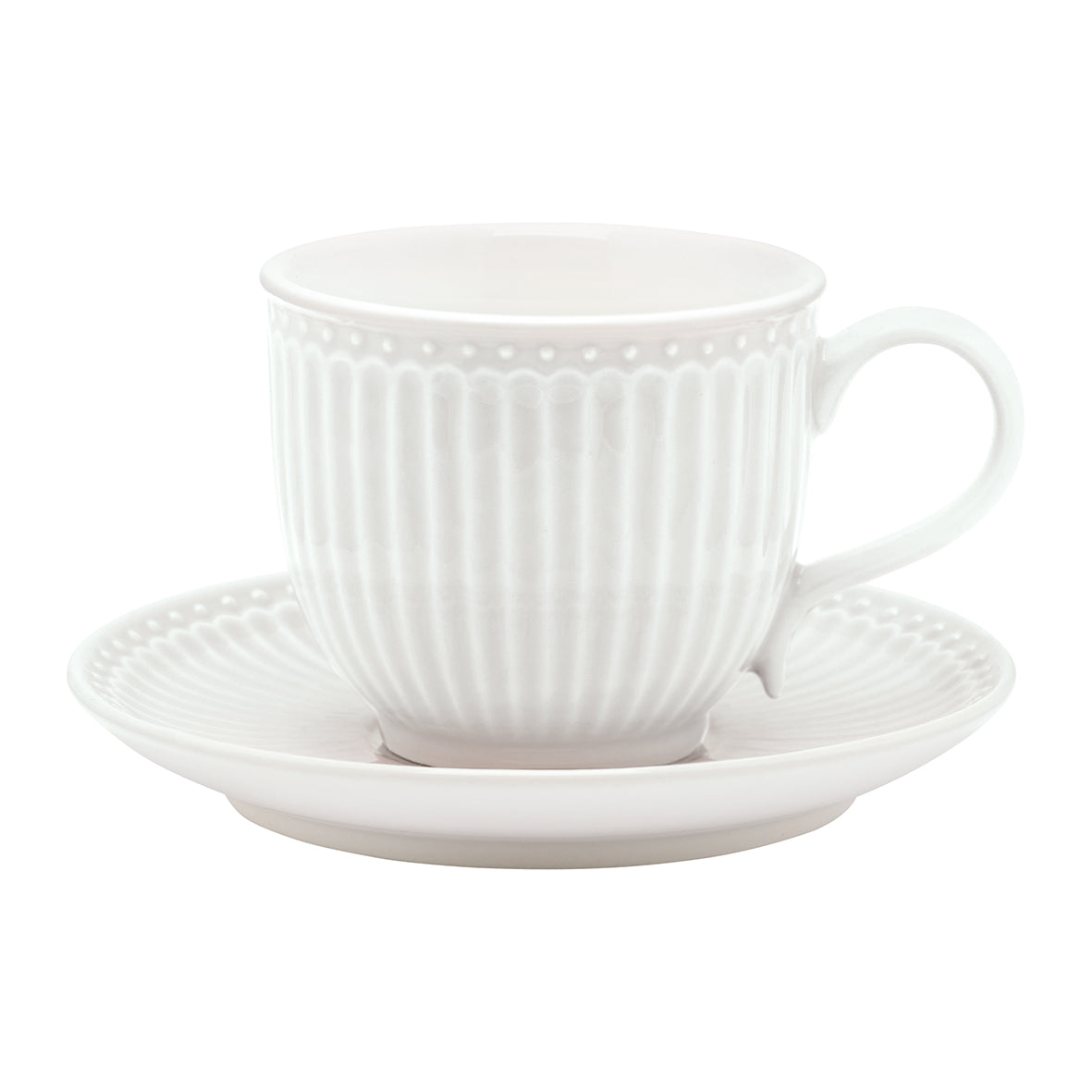 GREENGATE TAZZA CON PIATTINO ALICE BIANCO