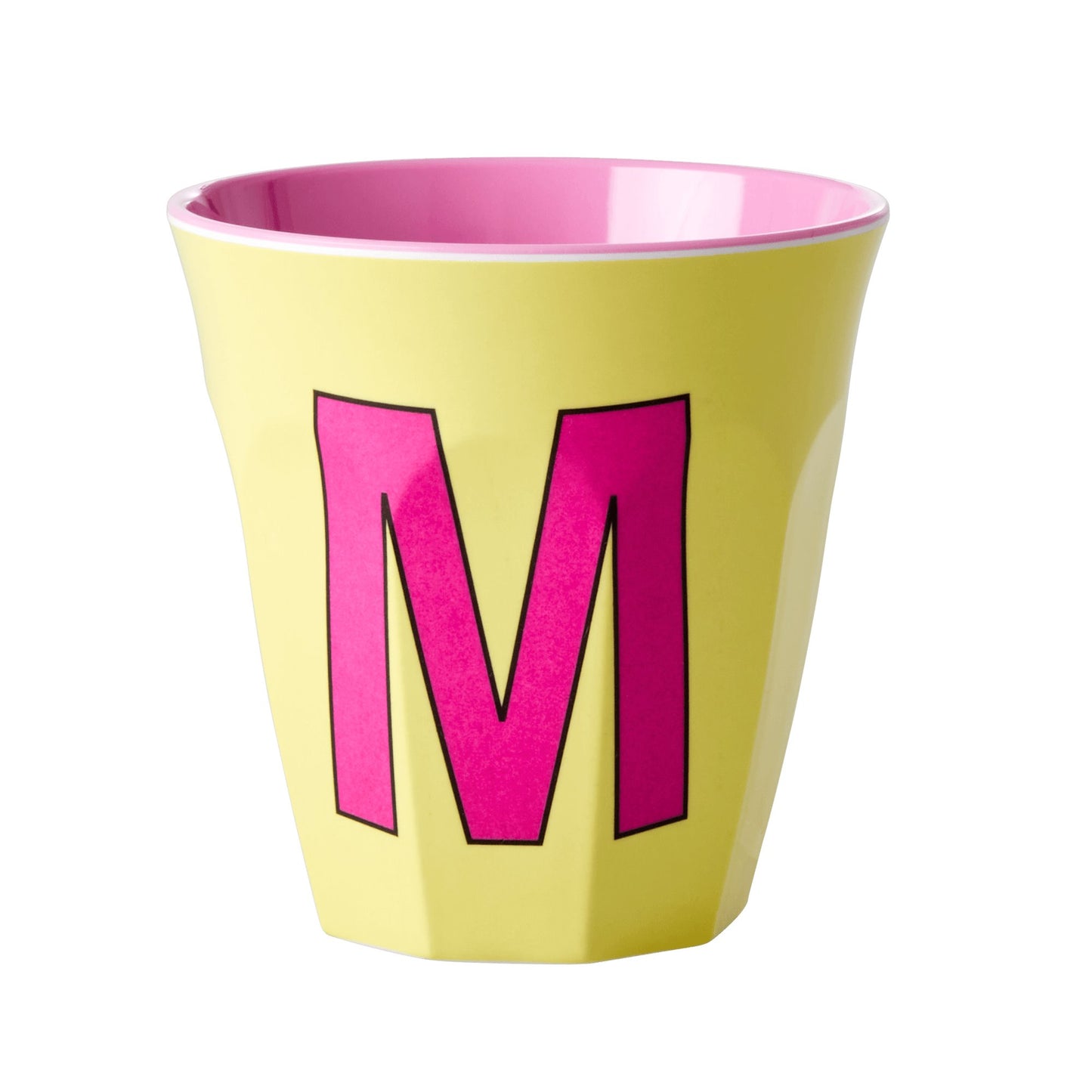 BICCHIERE MEALMINA GIALLA CON LETTERA "M" - Bidibà