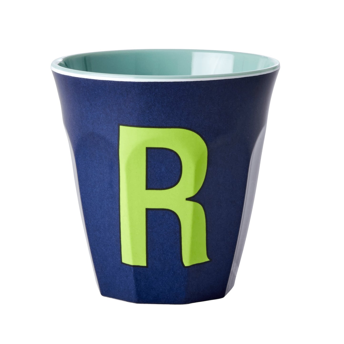 BICCHIERE IN MELAMINA BLU CON LETTERA "R" - Bidibà