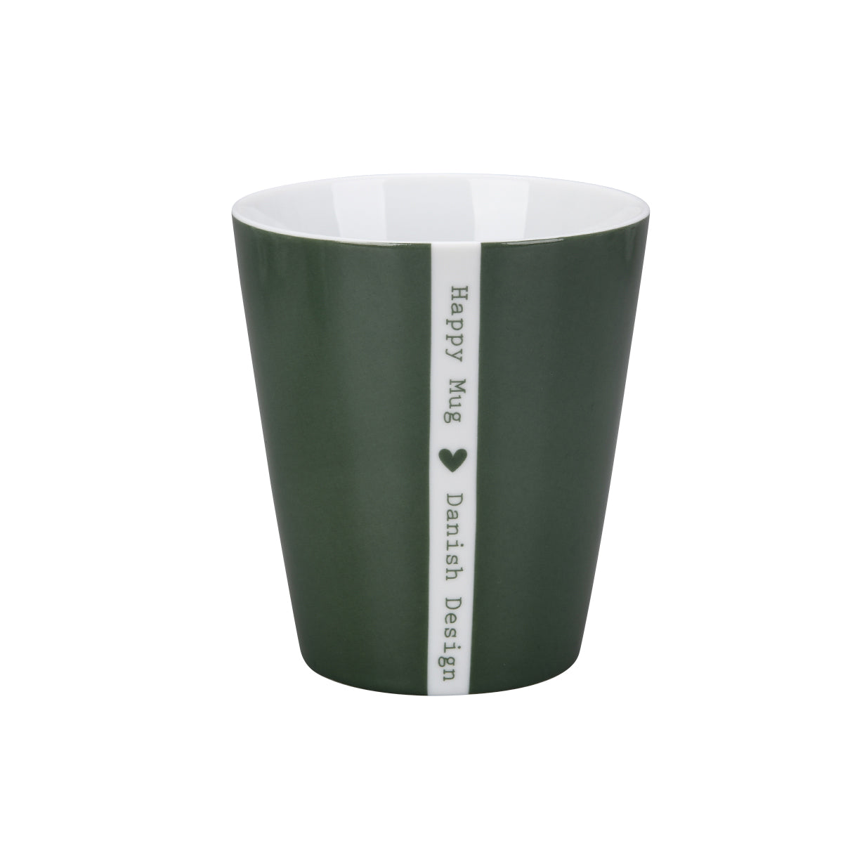 MUG COLOURFUL HEART OLIVE GREEN