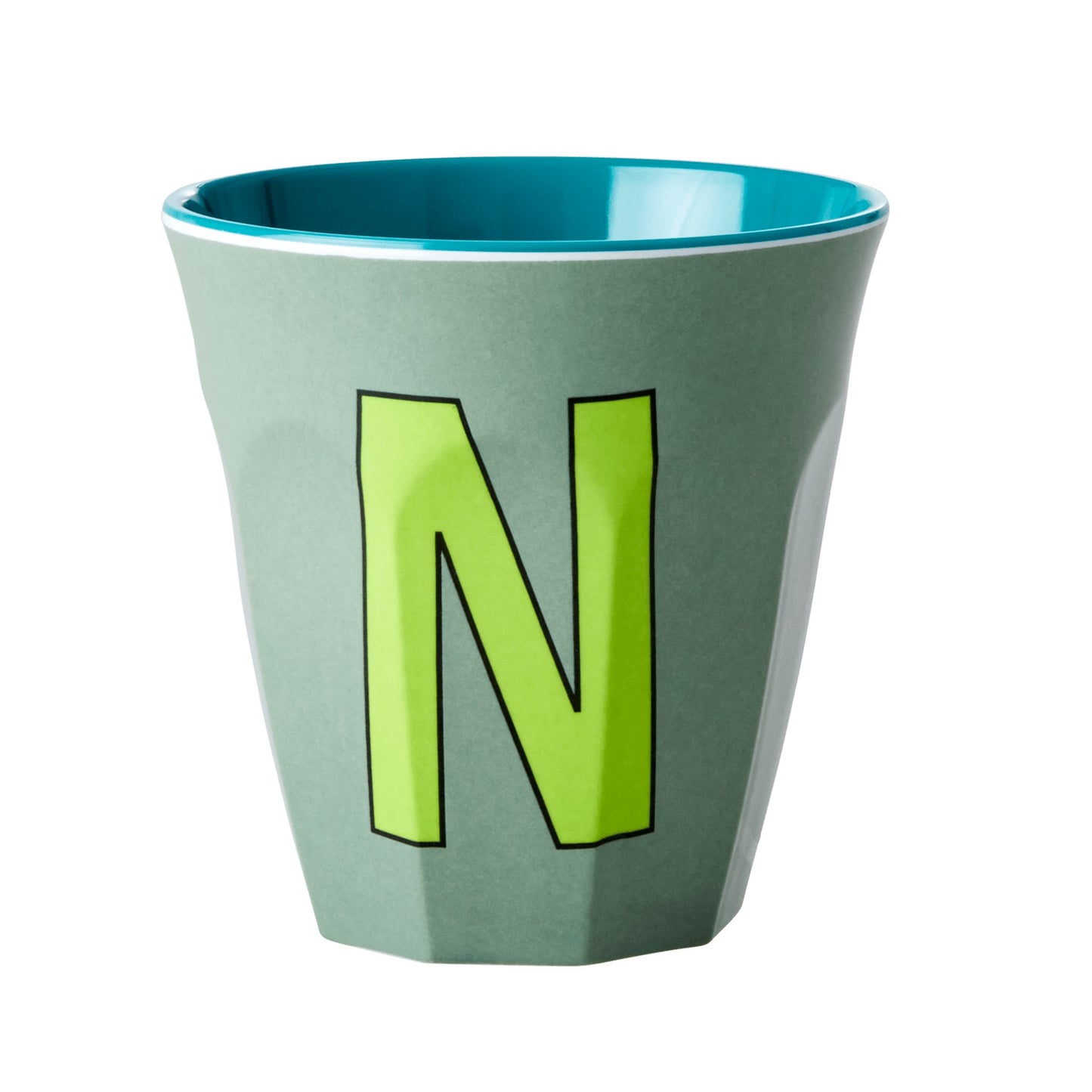 RICE BICCHIERE IN MELAMINA KHAKI LETTERA "N"