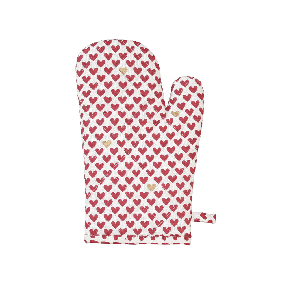 GUANTO DA CUCINA CUORI ROSSO - Bidibà