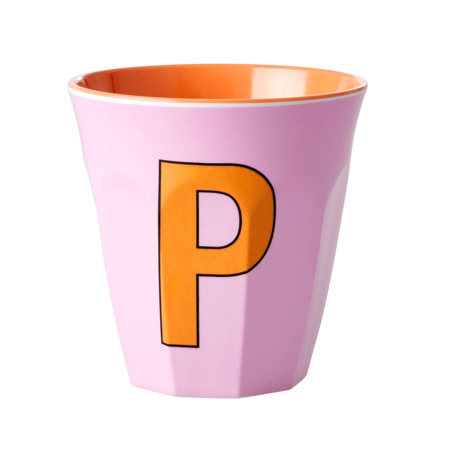 BICCHIERE IN MELAMINA ROSA CON LETTERA "P" - Bidibà