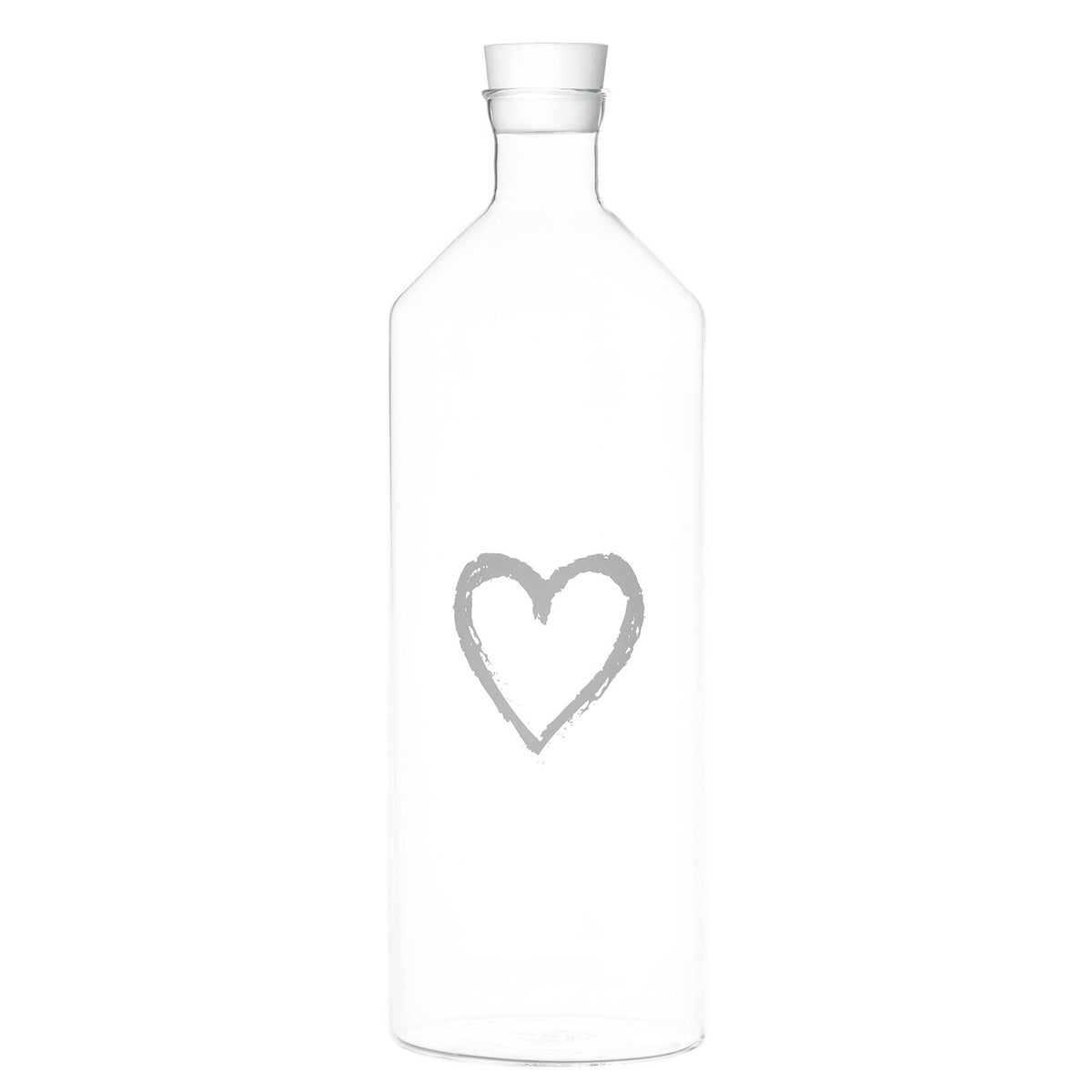 Bottiglia in vetro con cuore
