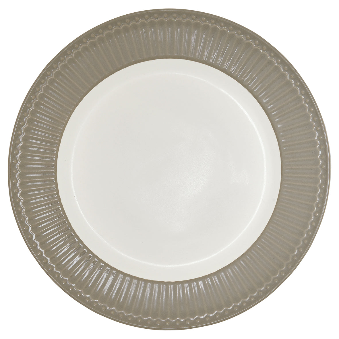 DINNER PLATE ALICE WARM GREY.