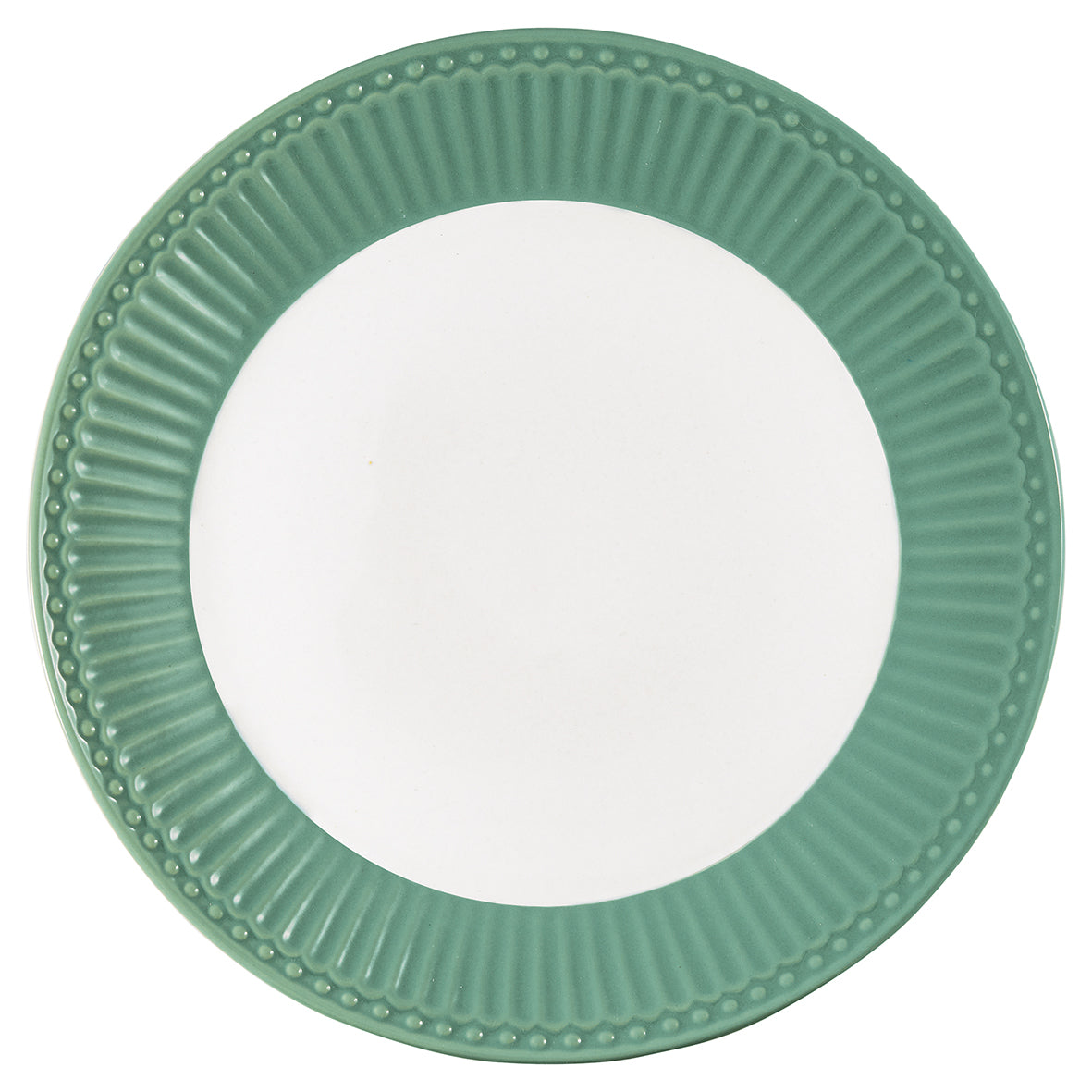 DINNER PLATE ALICE DUSTY GREEN.