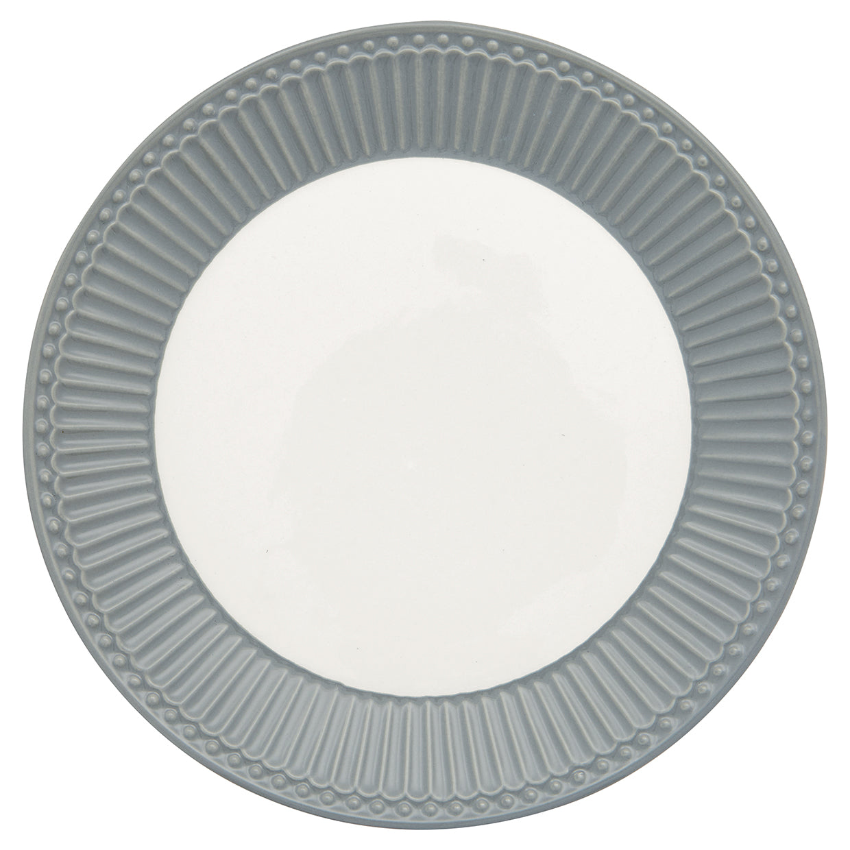 PLATE ALICE STONE GREY.