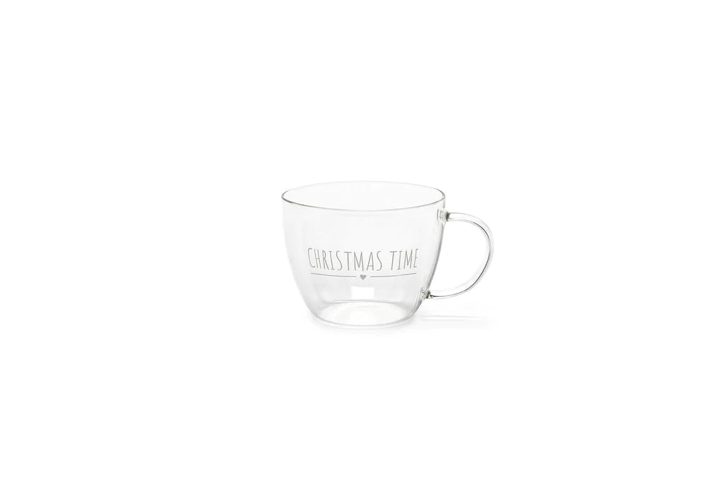 NUVOLE DI STOFFA TAZZA IN VETRO