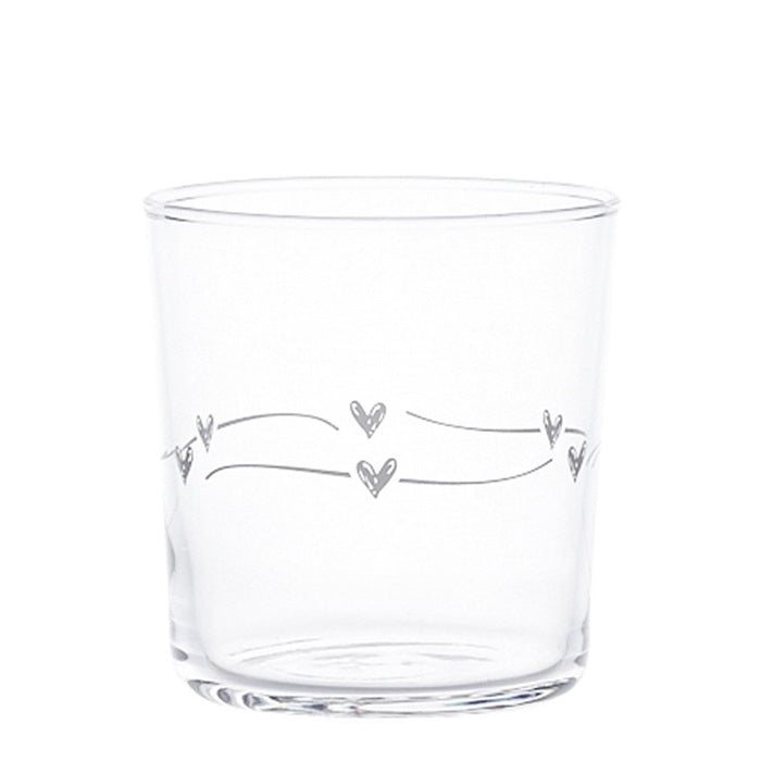 Set 6 bicchieri "festone cuori"