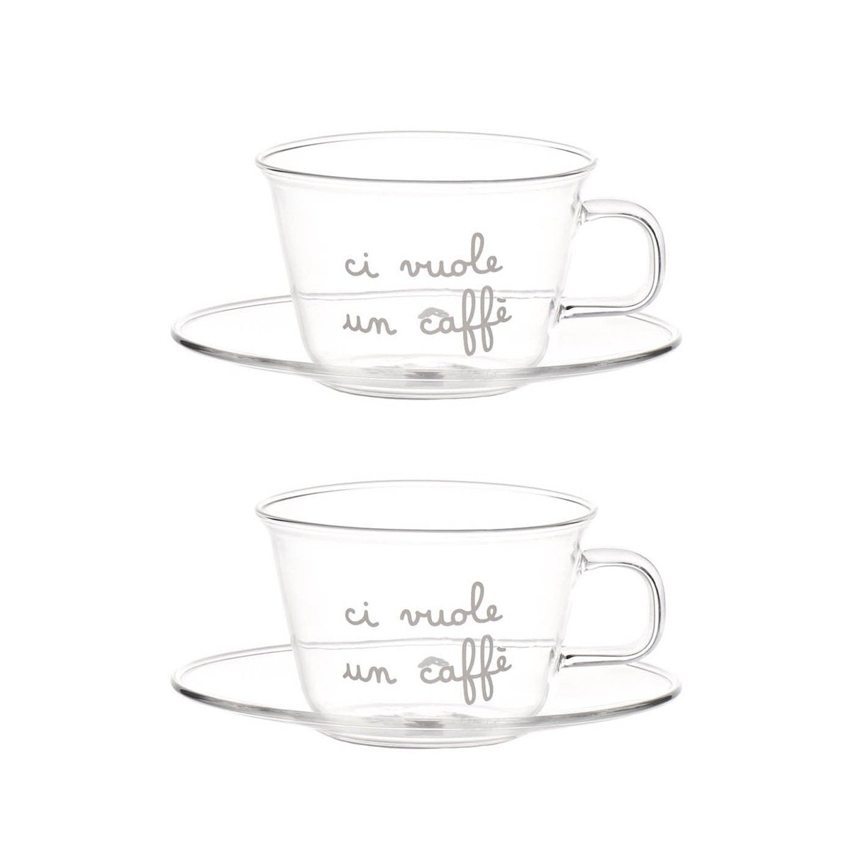 Set 2 tazzine con piattino