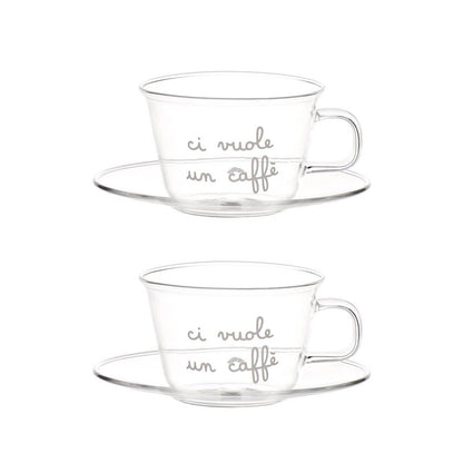 Set 2 tazzine con piattino