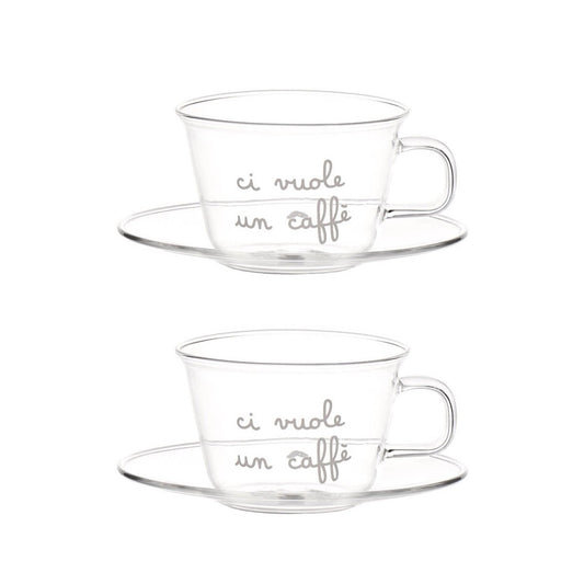 Set 2 tazzine con piattino