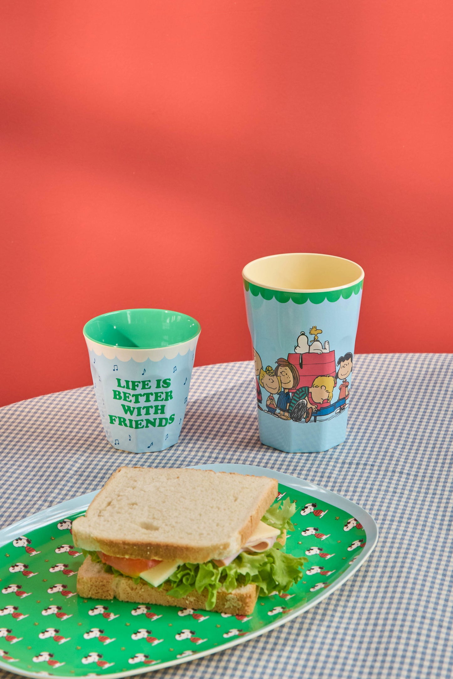 Bicchiere Snoopy azzurro