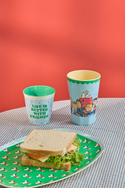 Bicchiere Snoopy azzurro