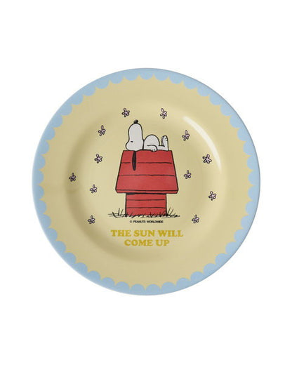 Piatto frutta  Snoopy crema