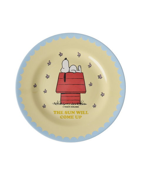 Piatto frutta  Snoopy crema