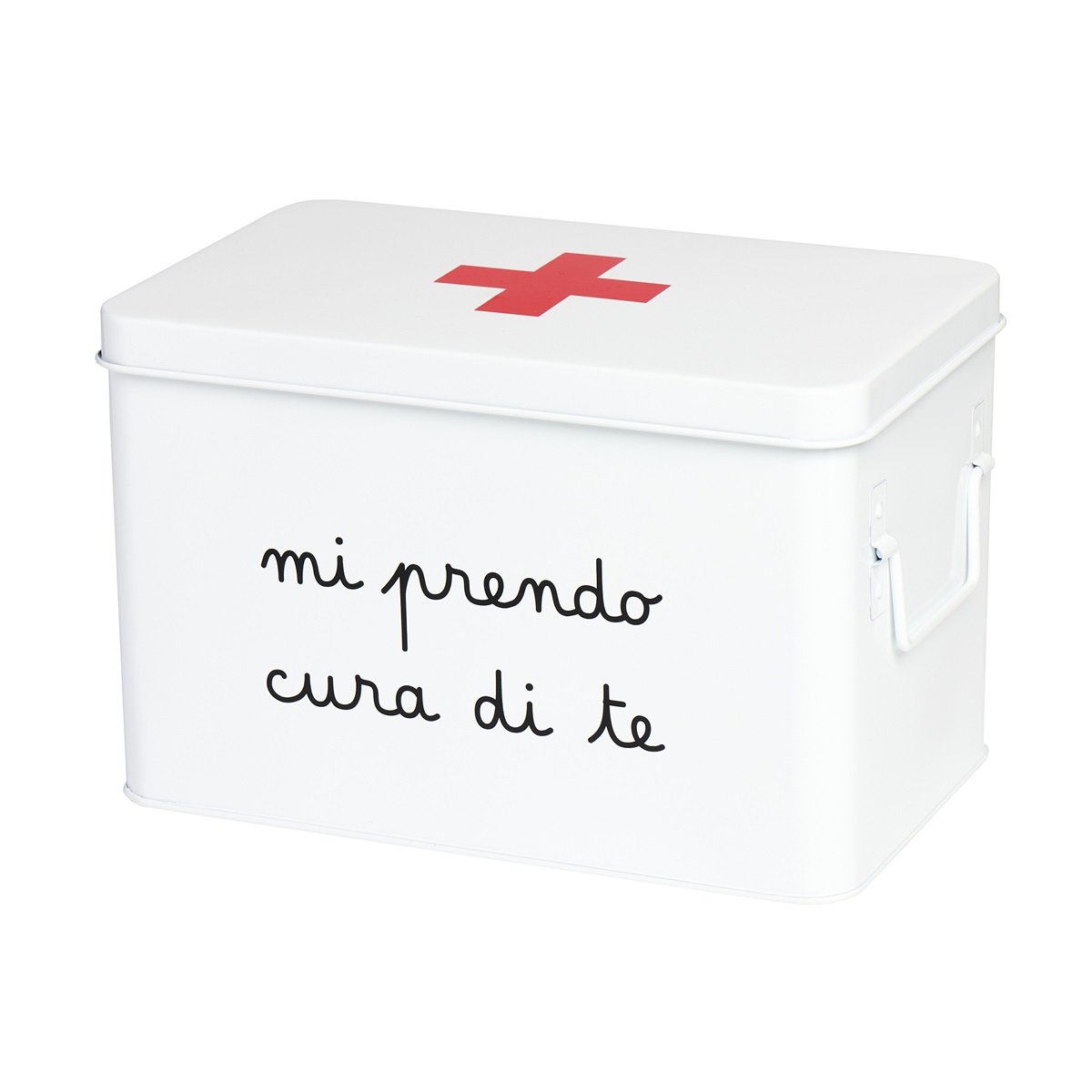 Scatola in acciaio verniciato "mi prendo cura di te"