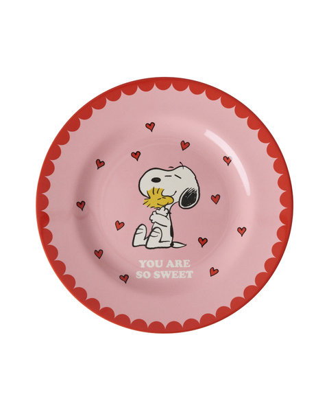 Piatto frutta Snoopy rosa
