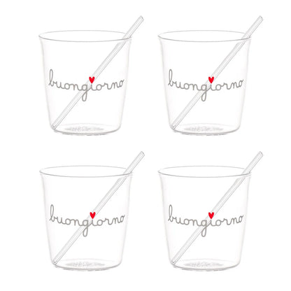 Set 4 bicchierini caffè "buongiorno"