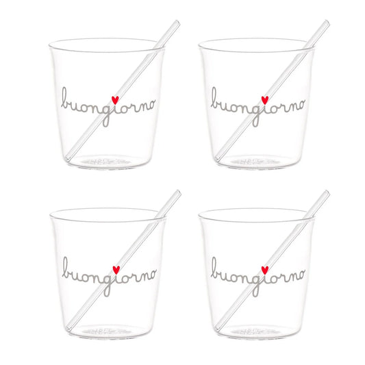 Set 4 bicchierini caffè "buongiorno"