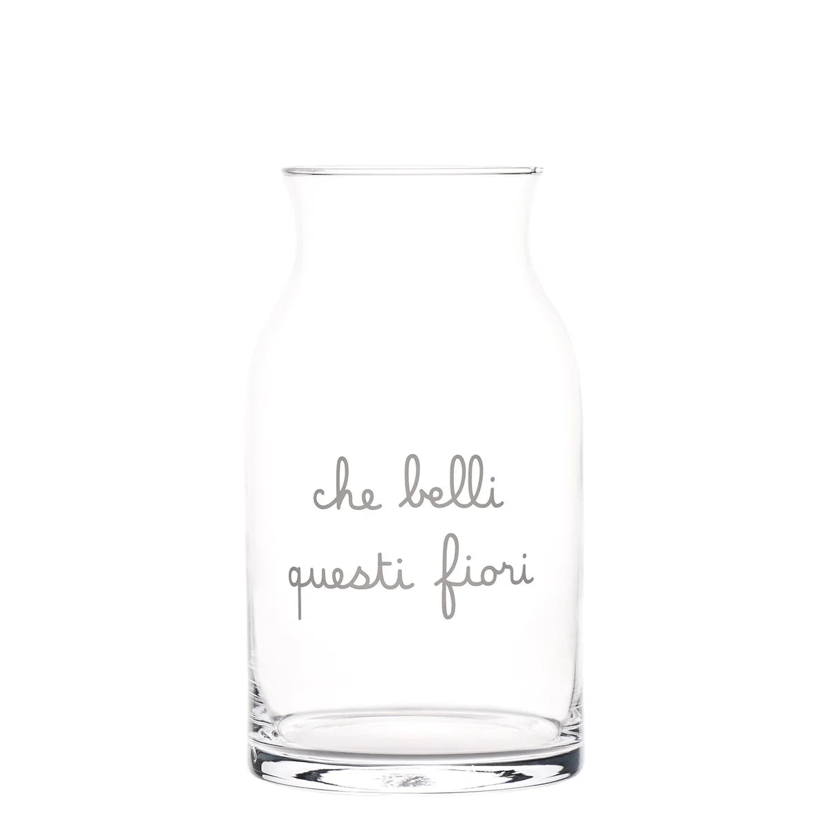 Vaso in vetro "che belli quesi fiori"
