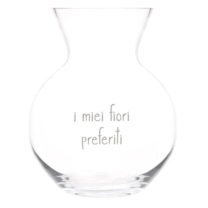 Vaso in vetro "i miei fiori preferiti"