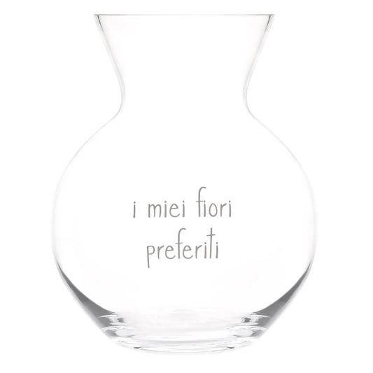 Vaso in vetro "i miei fiori preferiti"