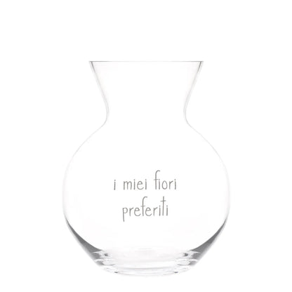 Vaso vetro "i miei fiori preferiti"