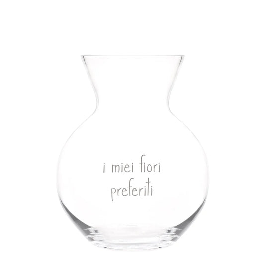 Vaso vetro "i miei fiori preferiti"