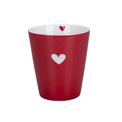 MUG COLOURFUL HEART SCARLET RED