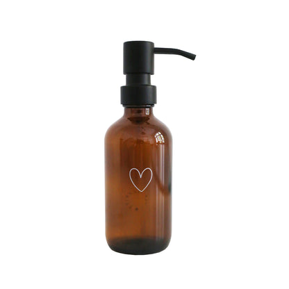 DISPENSER IN VETRO MARRONE PER SAPONE